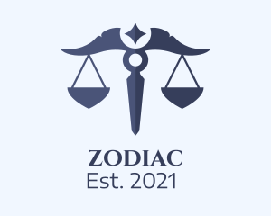 Libra Zodiac Scale  logo design