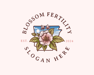 Arkansas Blossom Flower logo design