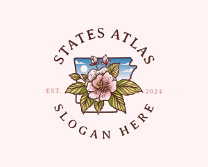 Arkansas Blossom Flower logo design