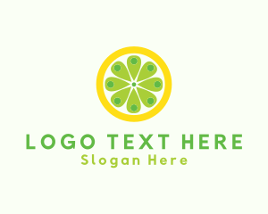 Lime - Lemon Location Pin logo design