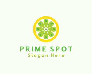 Lemon Location Pin logo design