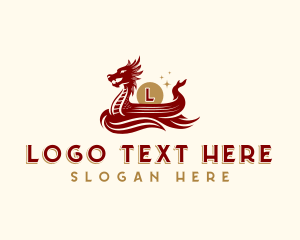 Heritage - Chinese Dragon Boat logo design
