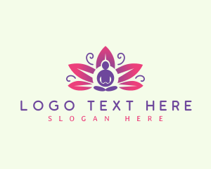 Spa - Flower Yoga Zen logo design