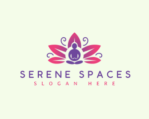 Flower Yoga Zen logo design