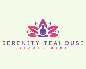 Flower Yoga Zen logo design