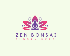 Flower Yoga Zen logo design