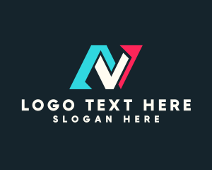 Virtual - Modern Sports Letter N logo design