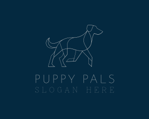 Walking Puppy Dog  logo design