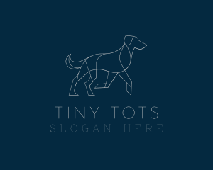 Kennel - Walking Puppy Dog logo design