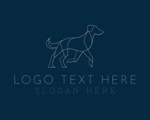 Kennel - Walking Puppy Dog logo design