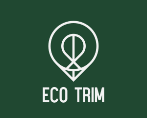 Eco GPS Location Pin  logo design