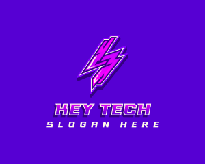 Thunderbolt Tech Electricity logo design