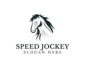 Jockey - Elegant Horse Wildlife logo design