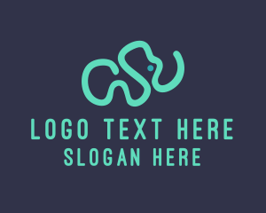 Abstract - Abstract Elephant Doodle logo design