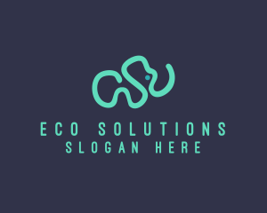 Conservation - Wildlife Elephant Doodle logo design