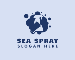 Spray Bottle Sponge Suds logo design