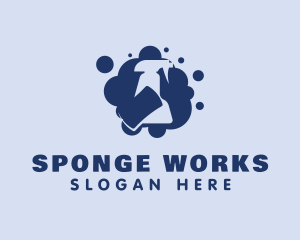 Sponge - Spray Bottle Sponge Suds logo design