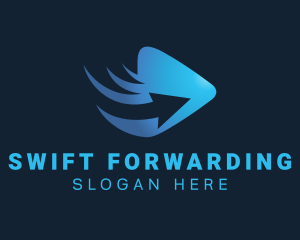 Blue Arrow Forwarding logo design