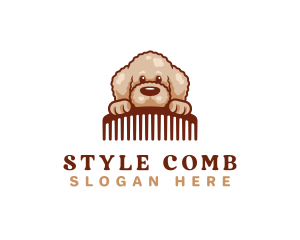 Poodle Dog Comb logo design