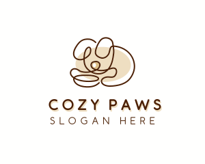 Minimalist Puppy Dog logo design