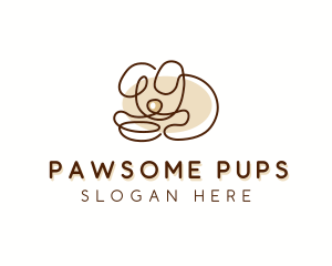 Minimalist Puppy Dog logo design