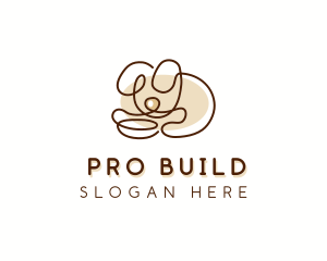 Minimalist Puppy Dog logo design