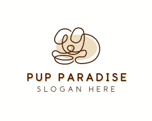 Pup - Minimalist Puppy Dog logo design