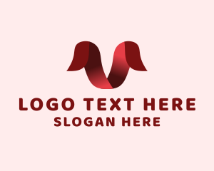 Fashion Designer - Fashion Ribbon Letter V logo design