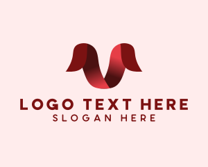 Gift Shop - Fashion Ribbon Letter V logo design