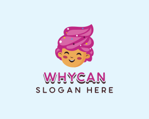 Ice Cream Sundae Dessert Logo