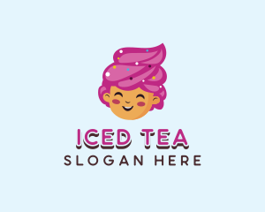 Ice Cream Sundae Dessert logo design