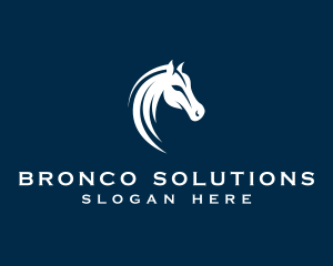 Bronco - Horse Equestrian Stallion logo design