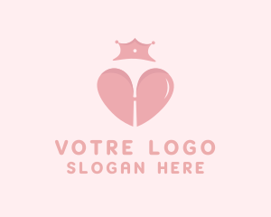 Erotic - Crown Lingerie Heart logo design