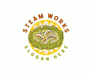 Steamed Cake Food logo design