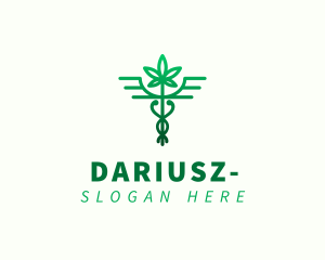 Medical Marijuana - Medical Caduceus Marijuana logo design