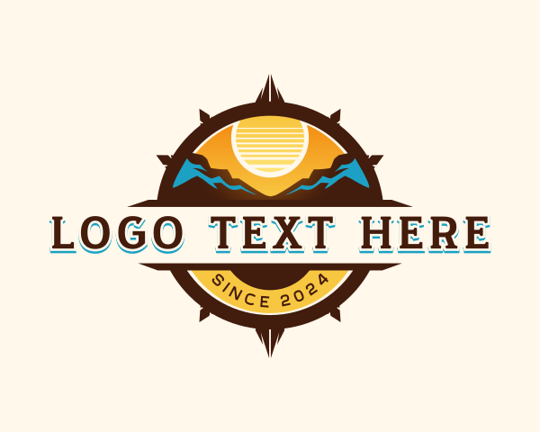 Map - Travel Navigation Compass logo design