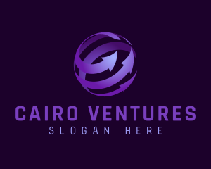 Global Business Arrow logo design