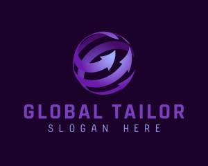 Global Business Arrow logo design