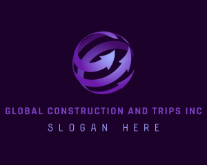 Global Business Arrow logo design