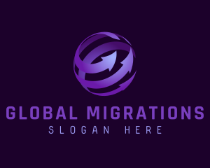 Global Business Arrow logo design