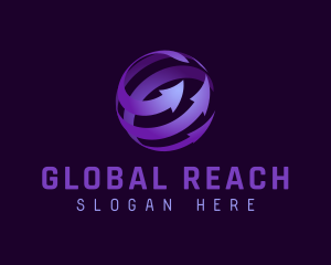 Global Business Arrow logo design