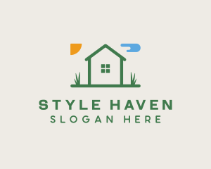 House - House Lawn Garden logo design