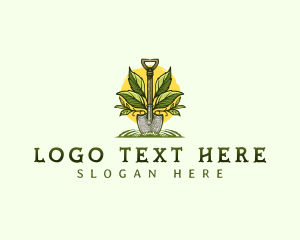 Gardening - Eco Shovel Plant logo design