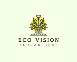 Eco Shovel Plant logo design