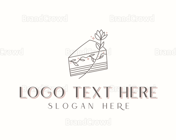 Floral Wedding Cake Logo