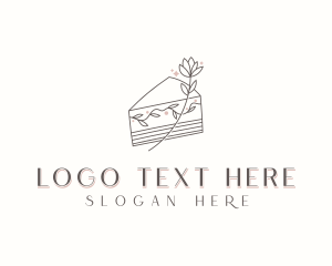 Wedding - Floral Wedding Cake logo design