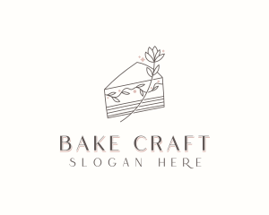 Floral Wedding Cake logo design