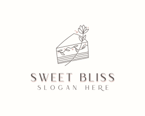 Floral Wedding Cake logo design