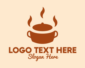 Food - Brown Hot Pot logo design