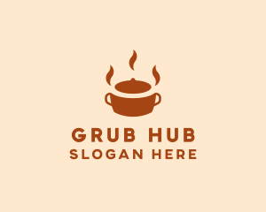 Grub - Brown Hot Pot logo design